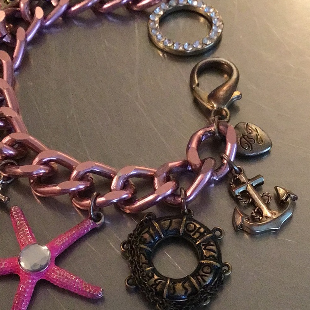 Betsey Johnson Bracelet; Pink & Bronze - Picture 3 of 5